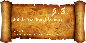 Juhász Benjámin névjegykártya